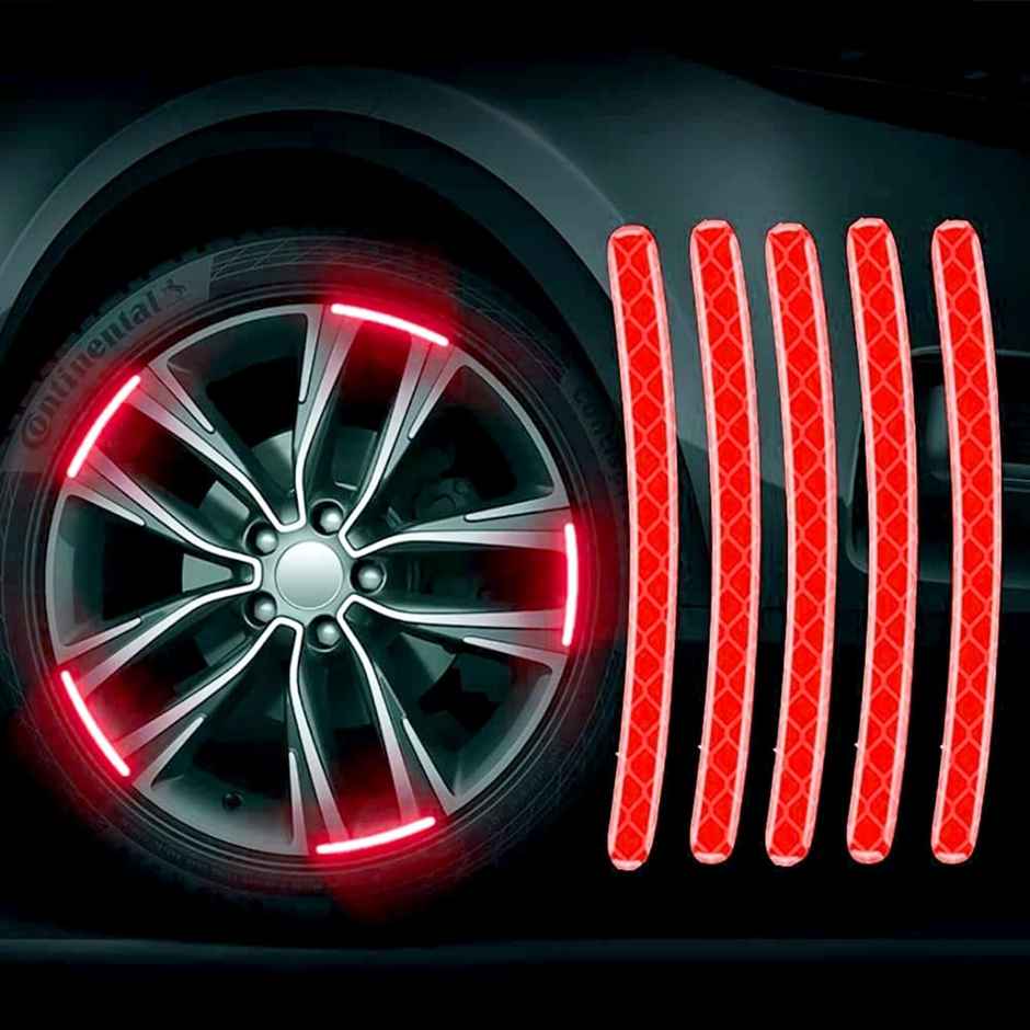 Divine Vibes 20 Pcs Reflecting Wheel Ring Sticker for Car-Bike and Bicycle