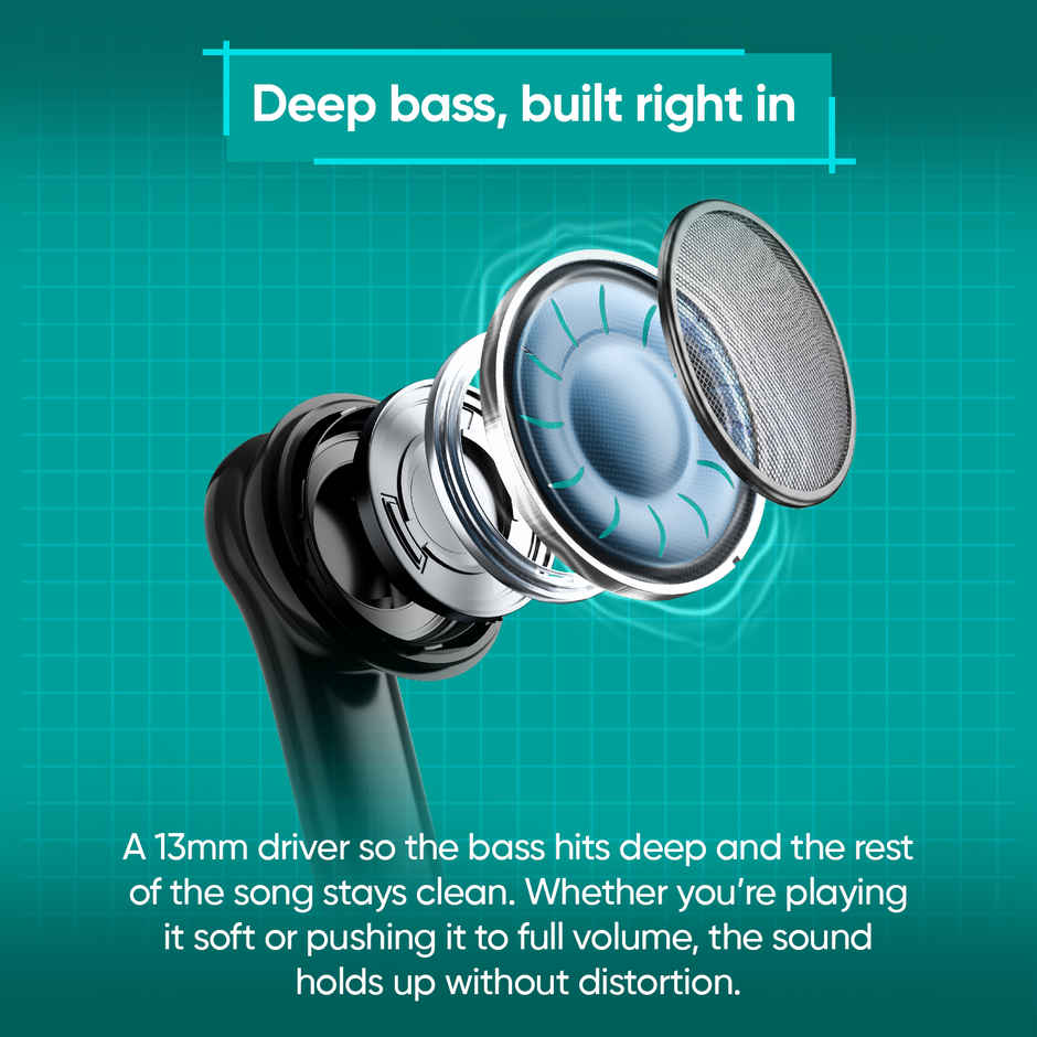Mivi DuoPods Maxx TWS, 13mm Bass, 50H Playtime, AI ENC Calls, Gaming Mode, BT 5.3, Type C