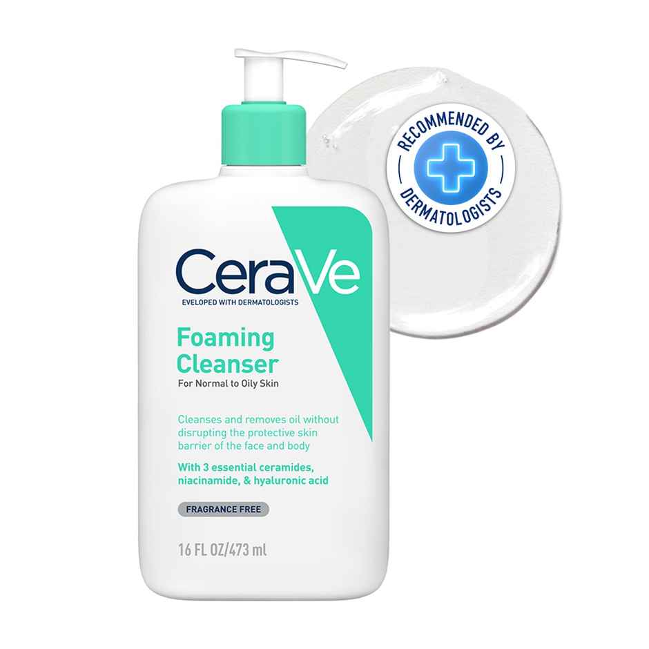 CeraVe Foaming Cleanser Face Wash For Oily Skin With Ceramides, Dermatologist Recommended