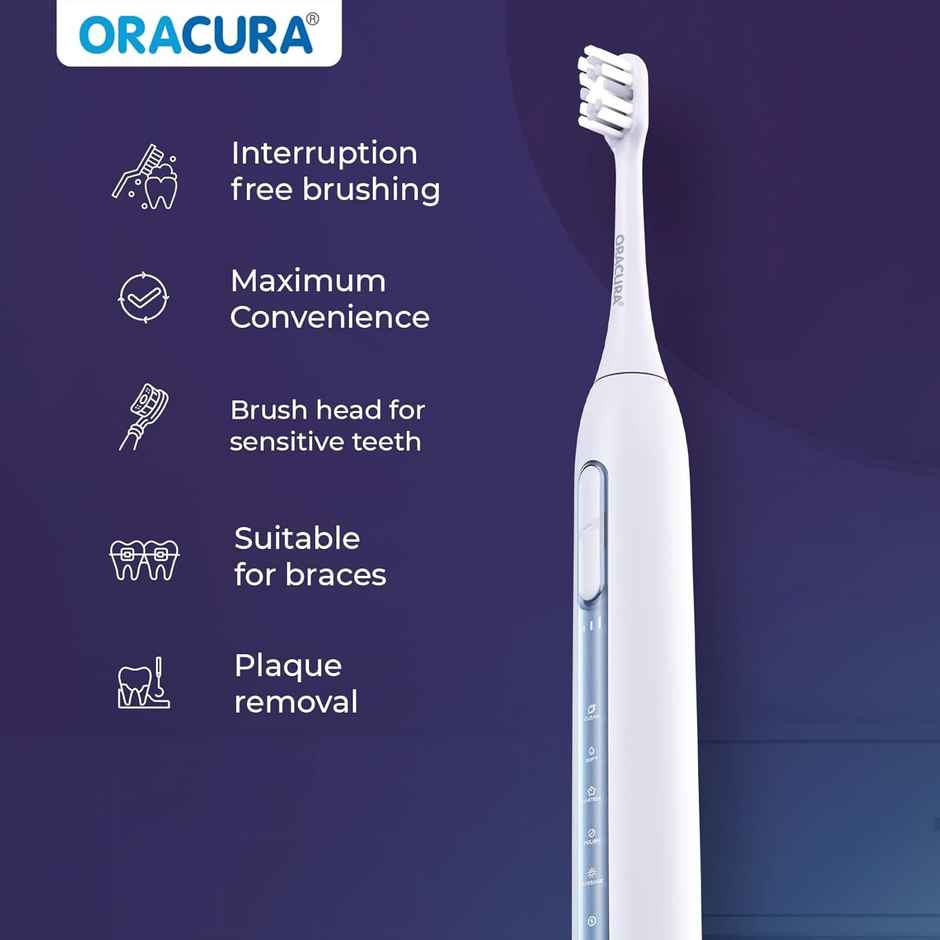 Oracura Sb300 Sonic Smart Rechargeable Electric Toothbrush Blue
