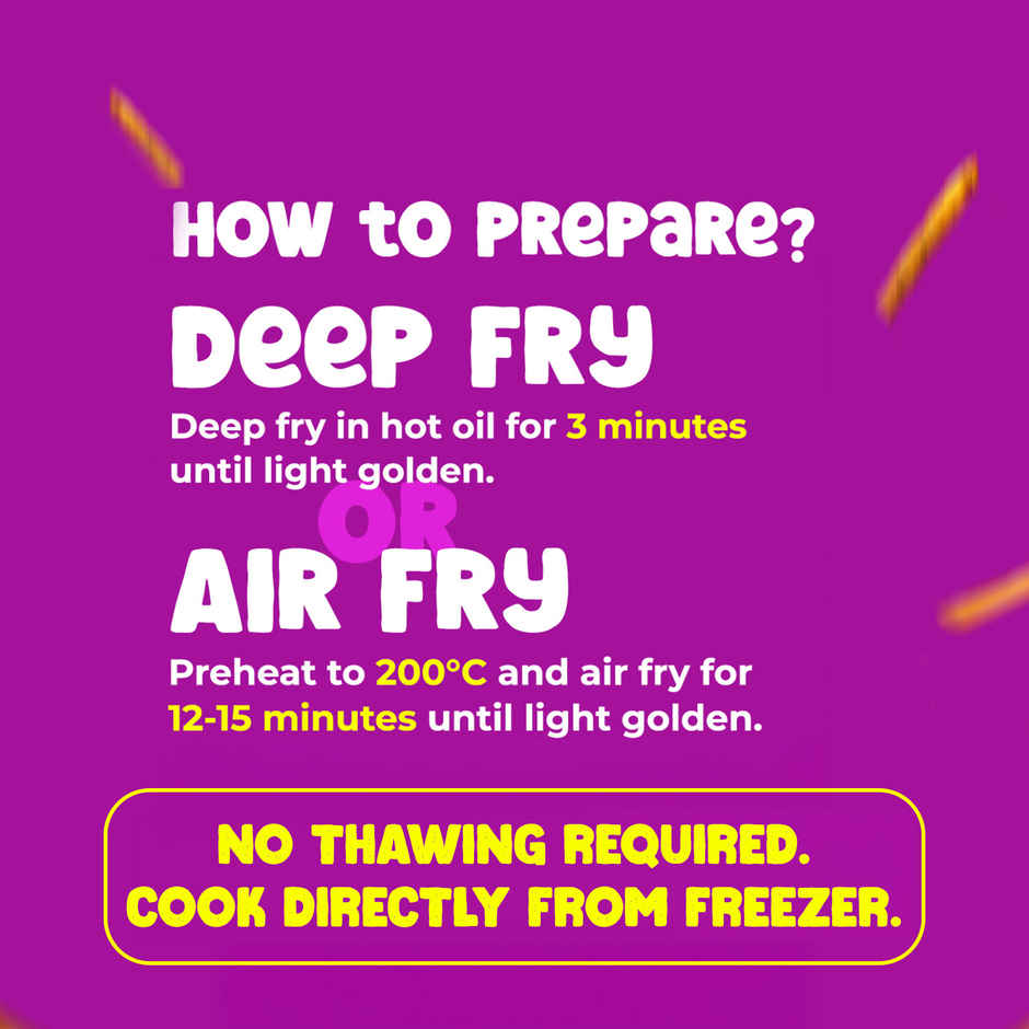 HyFun Flavory Fries | Chilli & Herbs, Air Fryer Friendly | Frozen