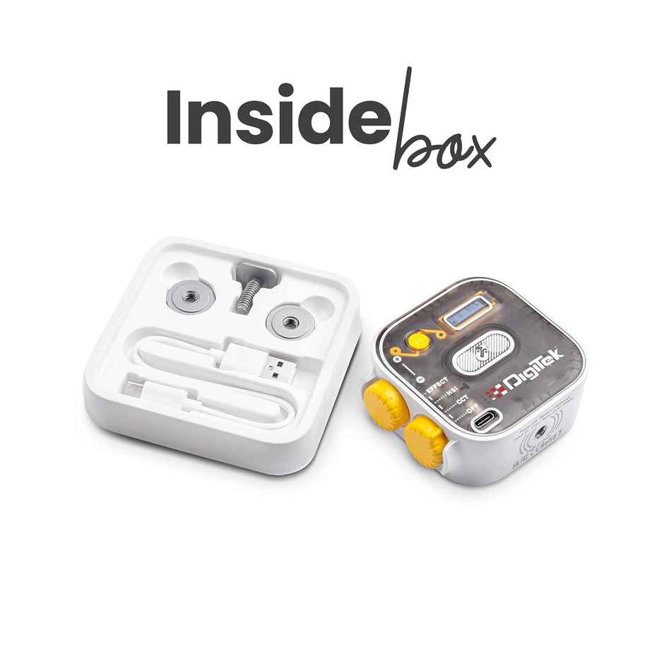 Digitek (LED-D10W RGB) 10W Portable Multi Color Mini LED Video Light with 3 Color Modes, 360Degree Rotation, Magnetic Absorption, 2500-9000K Color Temperature, 2Hrs Battery Life, Camera & Tripod Mountable