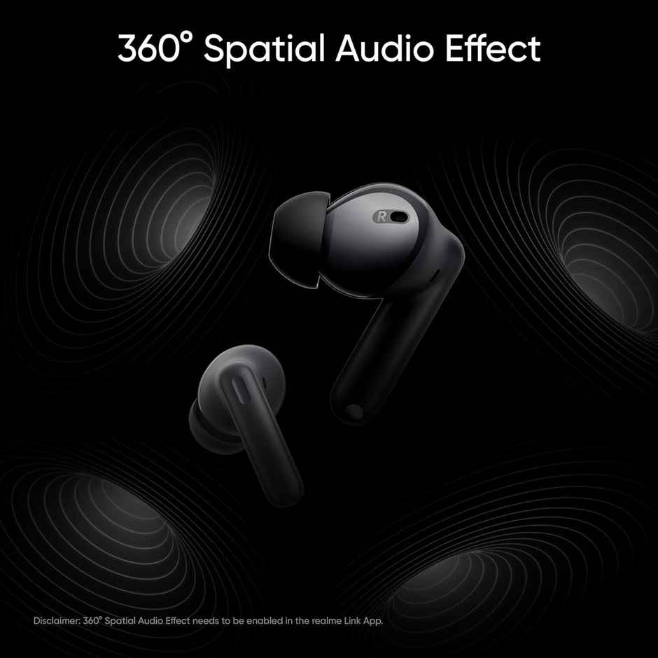 realme Buds T300 TWS Earbuds (Stylish Black)