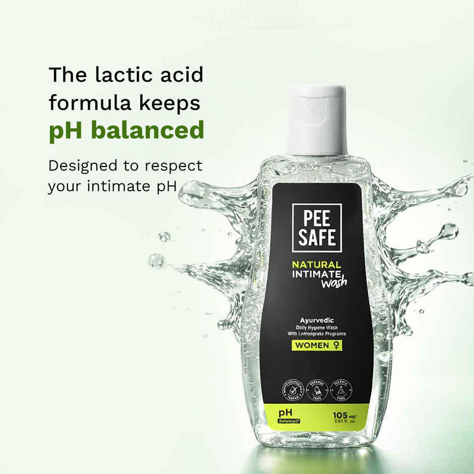 Pee Safe Natural Intimate Wash for Women | Dermatologically Tested