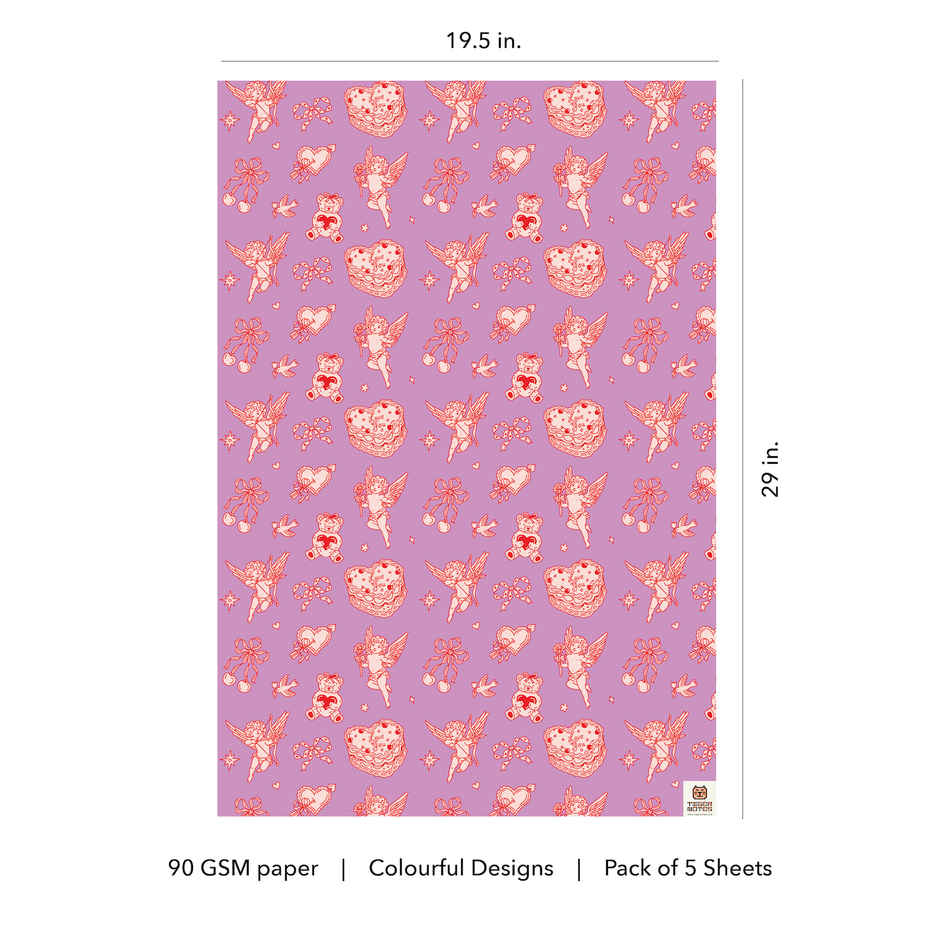 Tiger Notes Gift Wrap | Purple Cupid