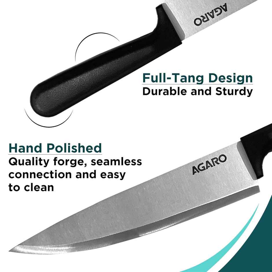 AGARO Majestic Set of 3 Multifunctional Stainless Steel Knife Blister Pack (Steel)