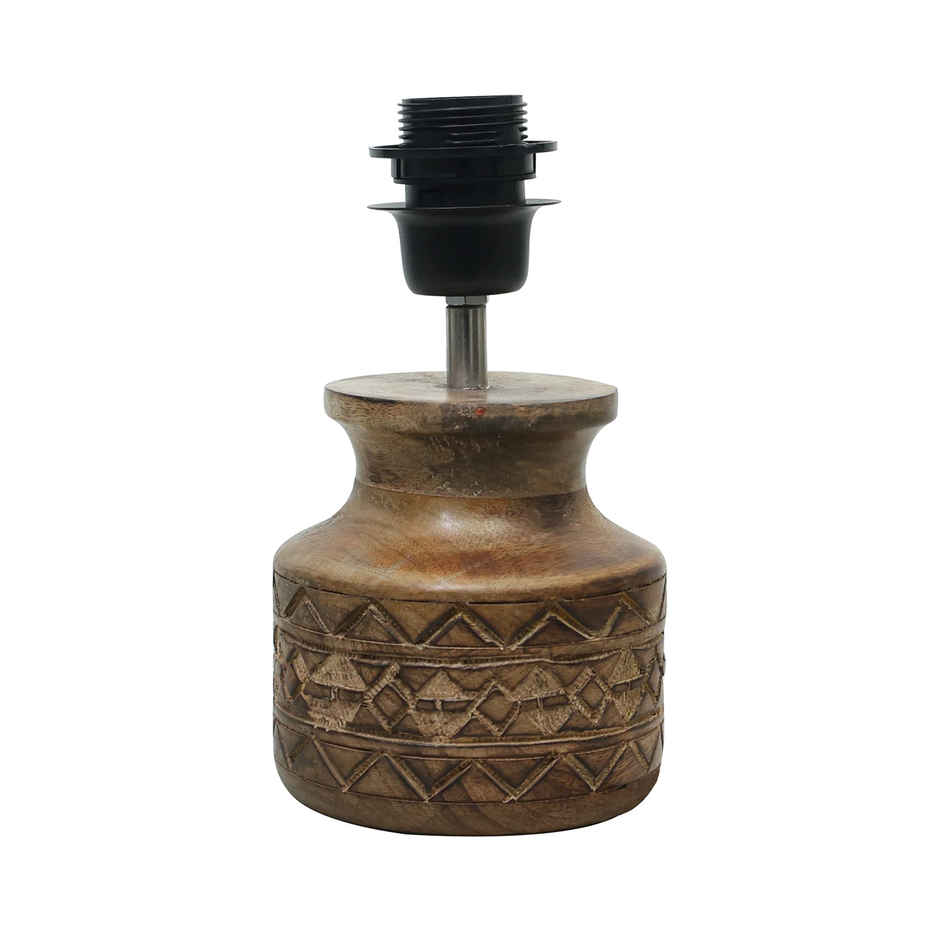 Homesake Wood Table Lamp | Modern Base Fabric Lampshade | Home Office Cafe Restaurant |Beige