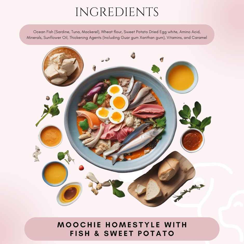 Moochie Dog Wet Gravy FOOD Homestyle With Fish And Sweet Potato