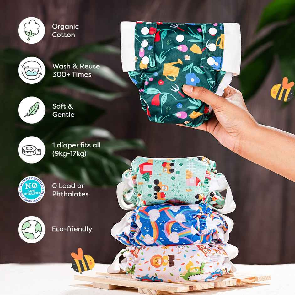 SuperBottoms UNO Pull-up Pant Style Diaper | Cloth Diaper for Babies | 3M-3Y