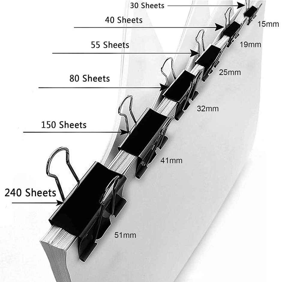 Chrome 51Mm Black Binder Clip