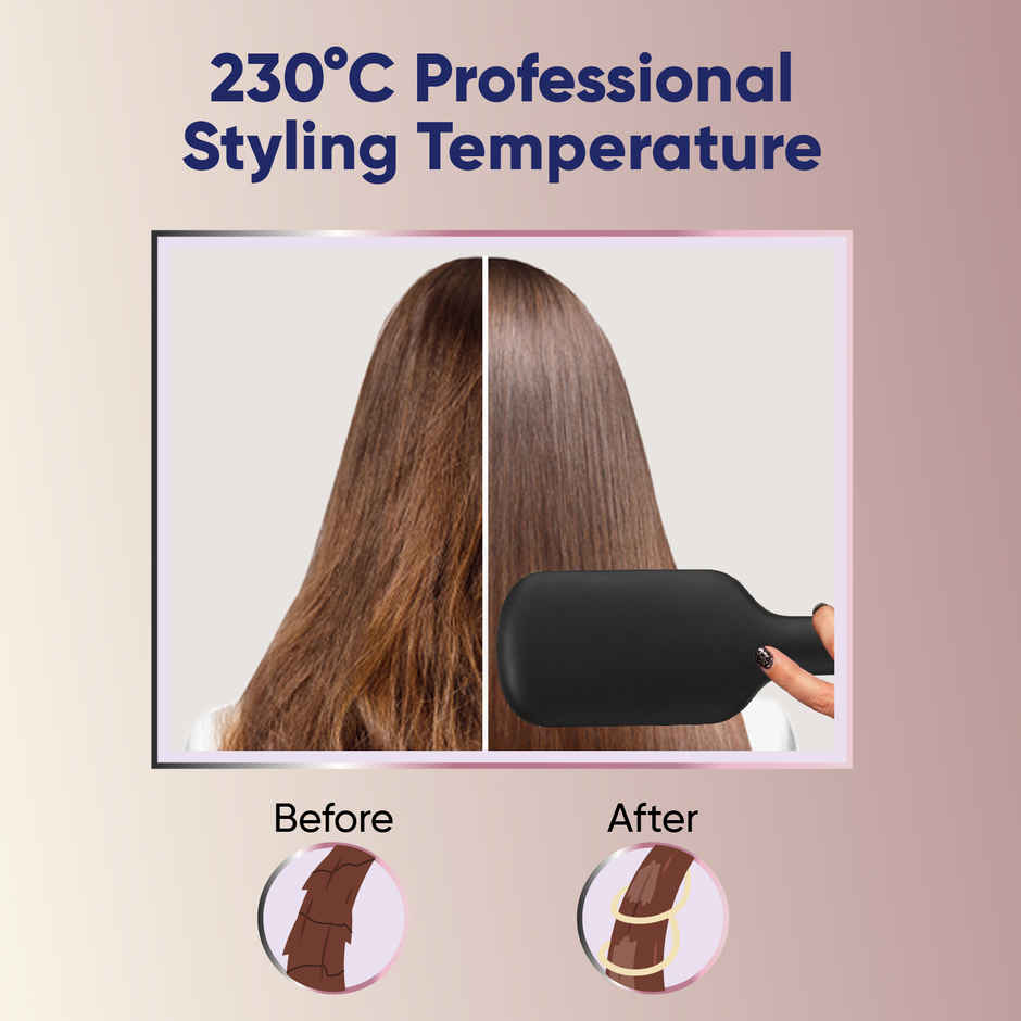 Vega Litstyle L2 Hair Straightener Brush for Women With Keratin - Vhsb-07
