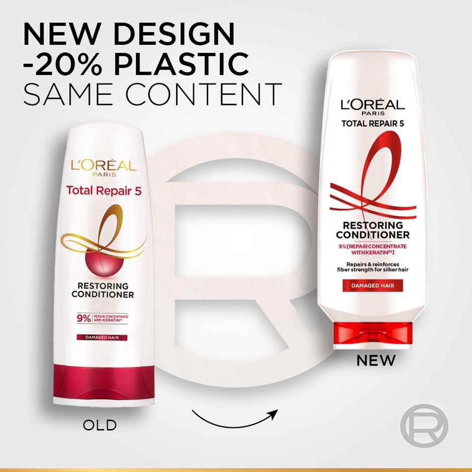 L'Oreal Paris Total Repair 5 Restoring Conditioner With Keratin XS For Damaged Hair