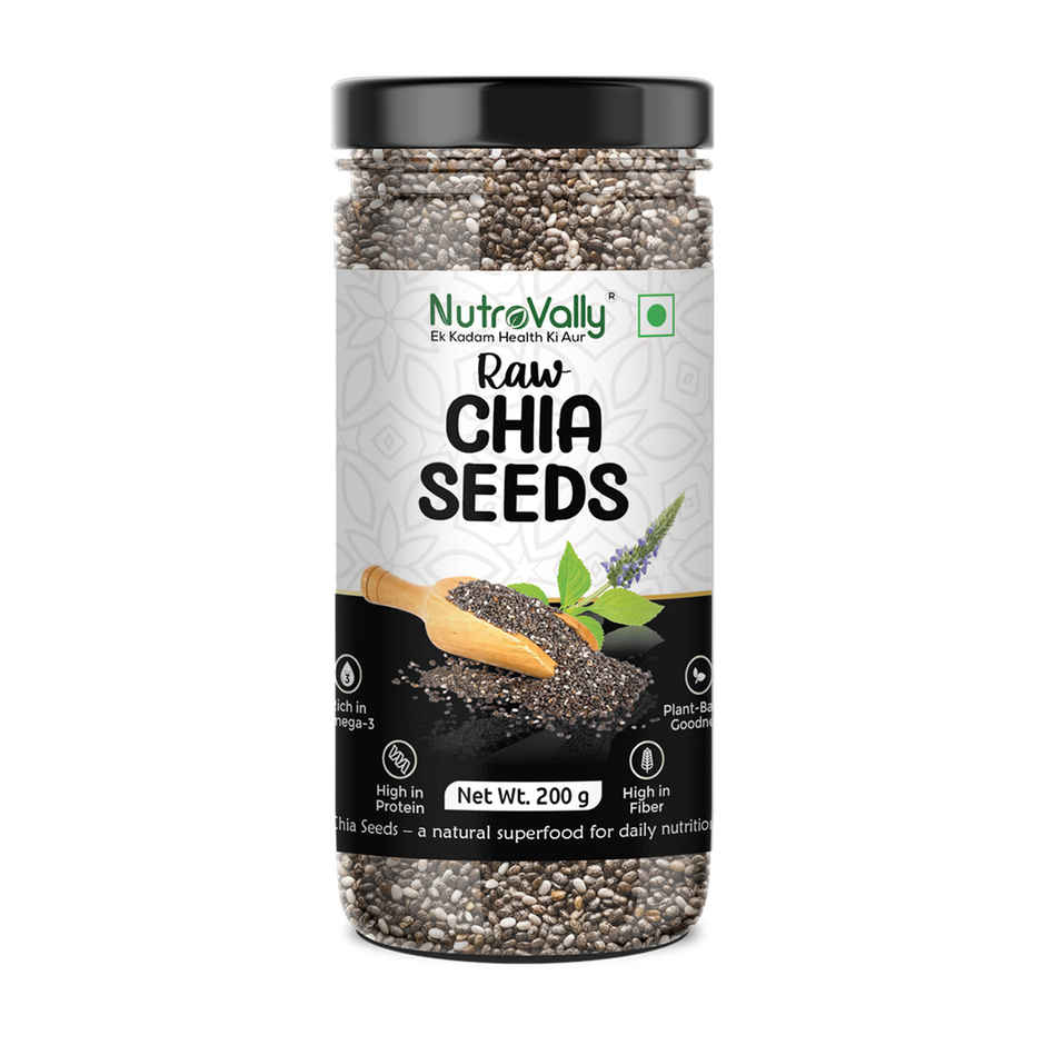 NutroVally Premium Chia Seeds | Rich in Protein and Fiber