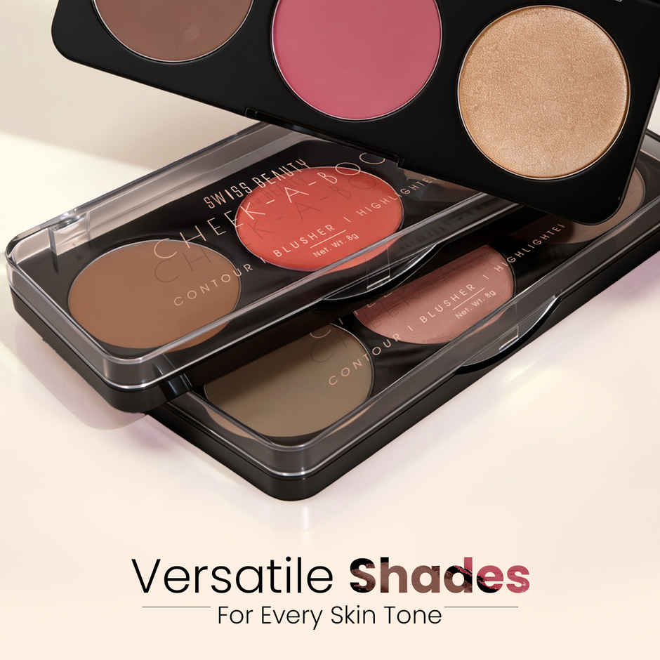 Swiss Beauty Cheek-A-Boo 3 In One Blusher Contour And Highlighter | 3