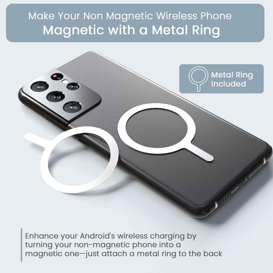 Portronics Magclick 5k 5000 mAh Slim Magnetic Wireless Powerbank with 20W Wired Output