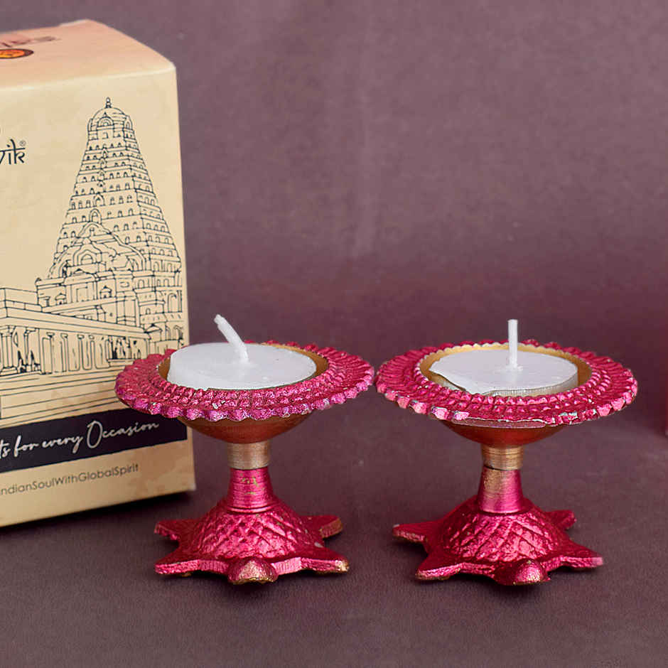 Metal Turtle Diya | Pack Of 2 | Satvik