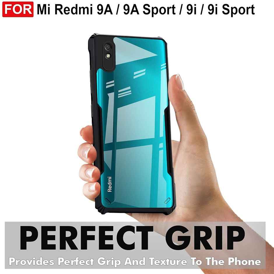 Zapcase Back Cover for Mi Redmi 9A, Redmi 9A Sport, 9i Sport | Matte-Black