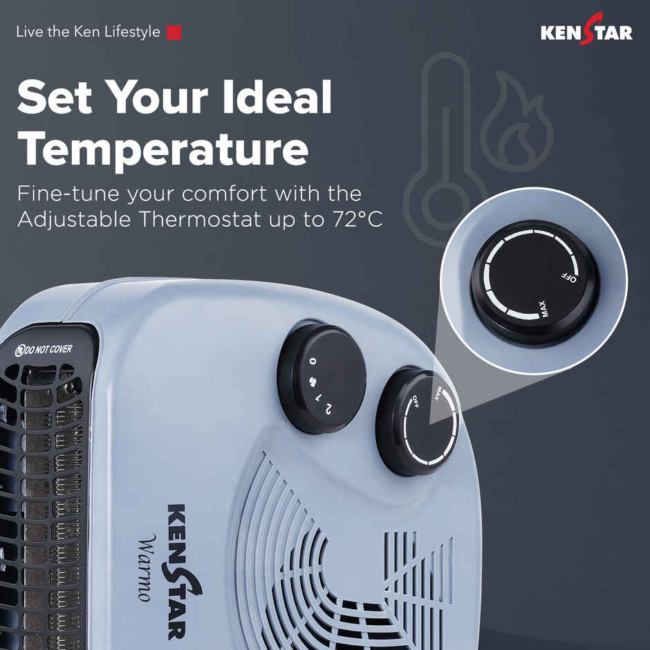 Kenstar Warmo Electric Portable Fan Heater 2000W