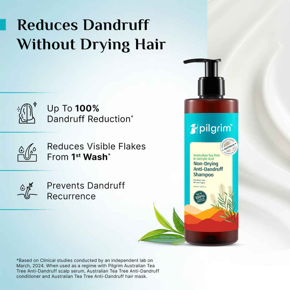 Pilgrim Australian Tea Tree & Salicylic Acid Anti-Dandruff Shampoo for Itchy Scalp