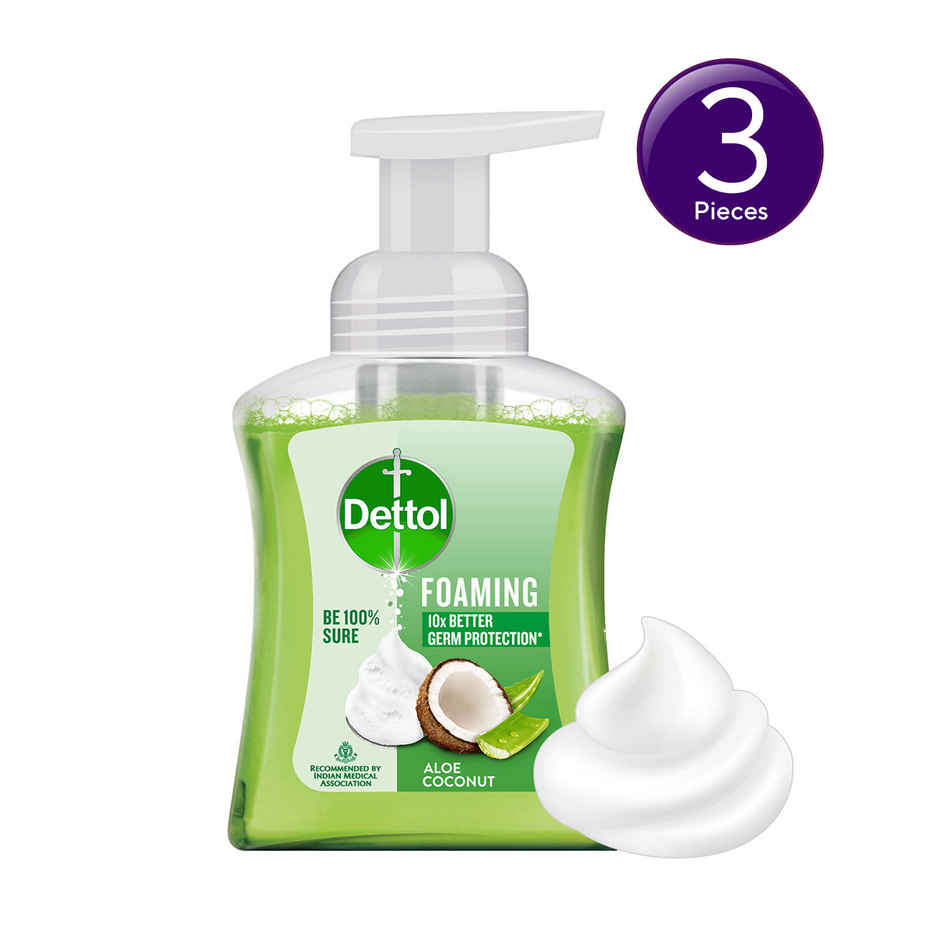 Dettol Aloe Coconut Foaming Hand Wash | Moisturizing Foam | Handwash Pump Combo  