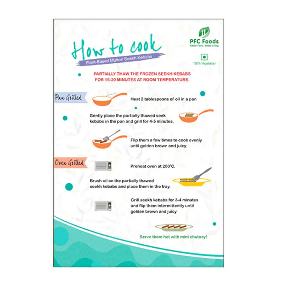 Pfc FOODs Plant Based Mutton Seekh Kebab