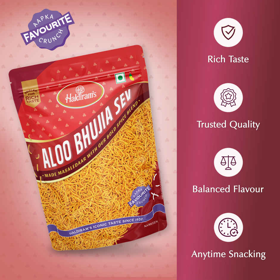 Haldiram's Aloo Bhujia Sev | Crunchy Savory Snack