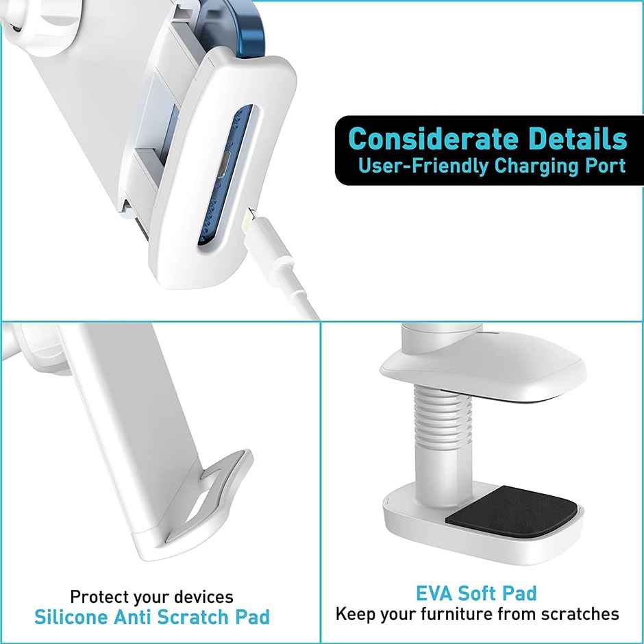 Sounce 360 Adjustable Mobile Phone Holder | Universal Phone Holder, (White)