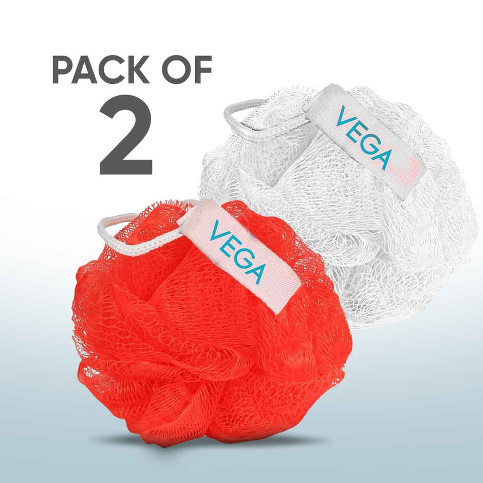 VEGA Mini Bath Loofah Sponge Remove Dead Skin for Men & Women | Pack of 2 | BA-3/12