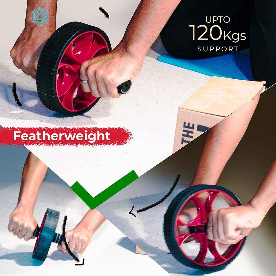 Boldfit Ab Roller For Abs Exercise Equipment For Tummy With Knee Mat Multicolor