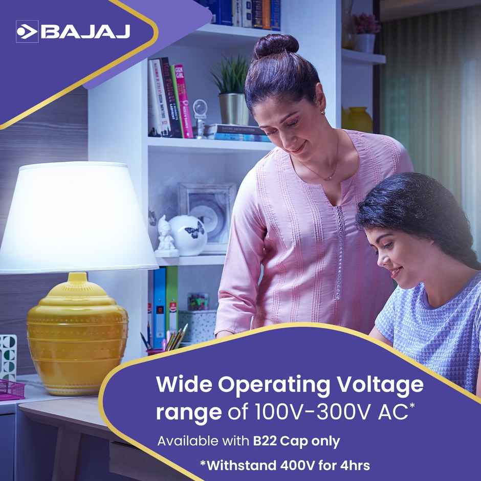 Bajaj LEDZ 12W Rechargeable Emergency Inverter LED Bulb | B22 Base Holder