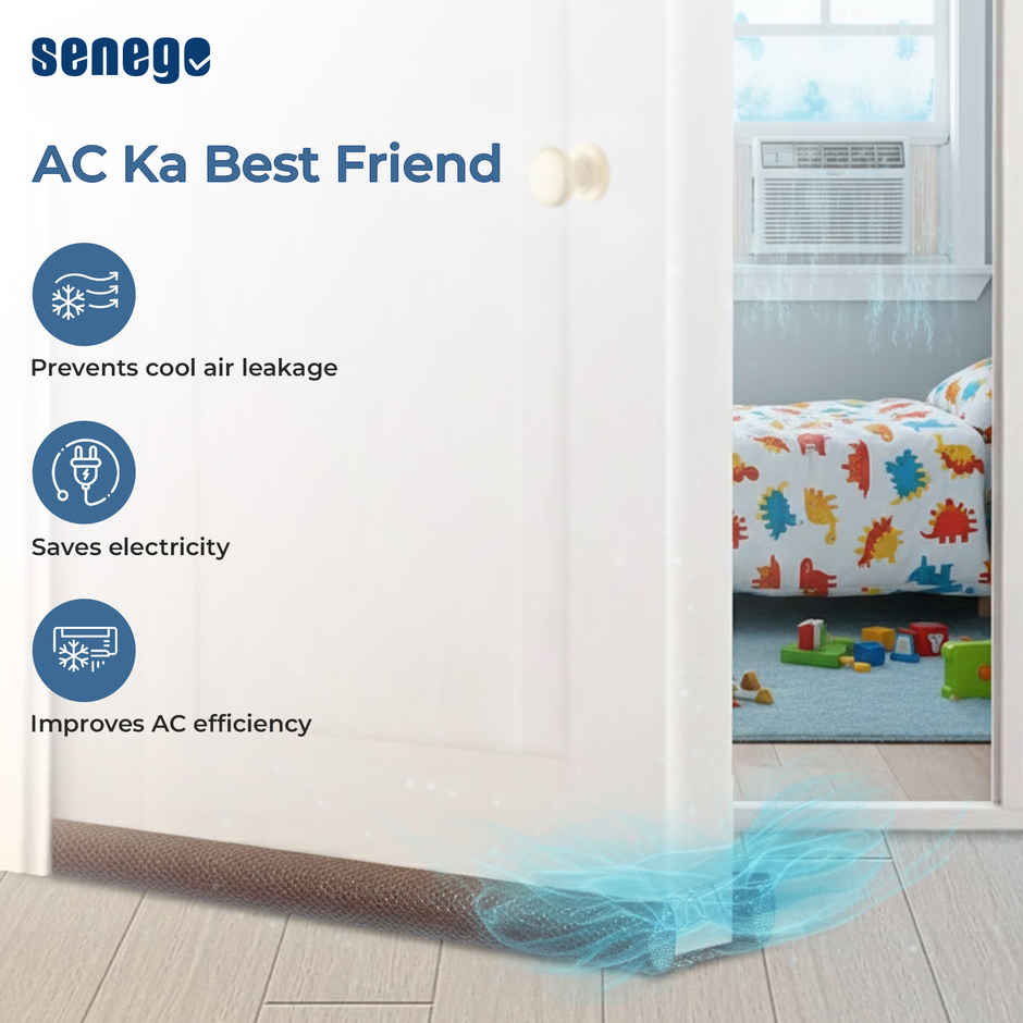 Senego Door Guard Bottom Seal Strip 38 Inch for Noise, Dust & Insect Blocker Door Gap Filler | Brown