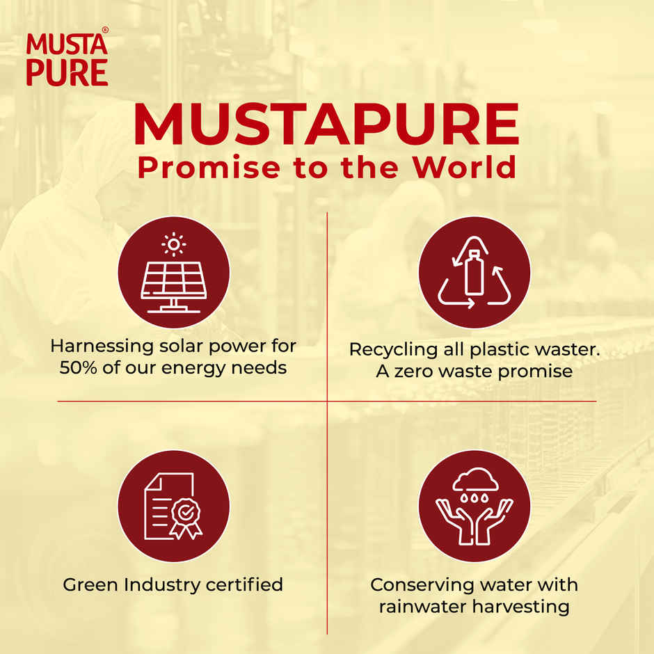 MustaPure Kachi Ghani Mustard Oil (Cold Pressed) | Pure & Natural | Cooking Oil | Bottle