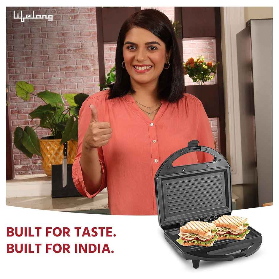 Lifelong 750 W 4 Slice Sandwich Maker (LLSM120G)