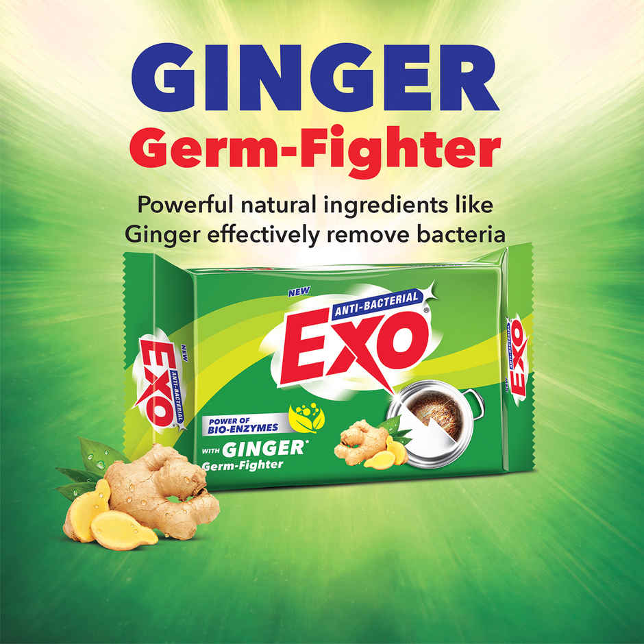 Exo Anti-Bacterial Dishwash Bar, Ginger With Power of Bio-Enzymes
