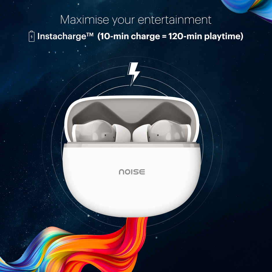 Noise Buds VS102 Plus 70H Playtime 4 Mic ENC 11mm Driver Instacharge TWS Earbuds | Calm White
