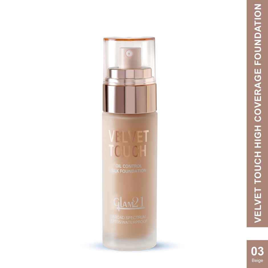 Glam21 Velvet Touch Oil Control Silk Foundation | Beige