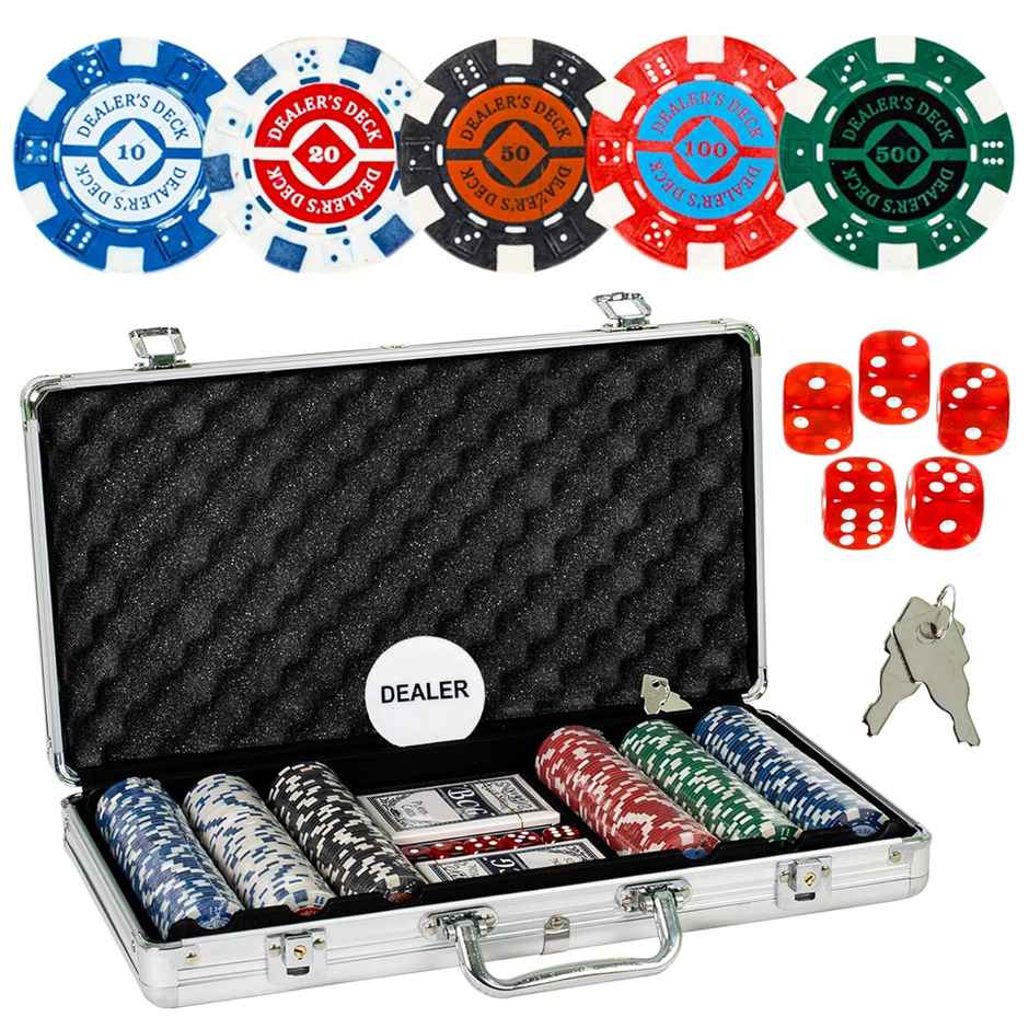 ABK Professional 300 Piece Poker Chip Set with Aluminium Carry Case