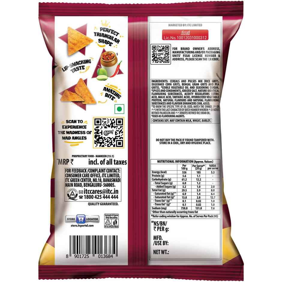Bingo! Mad Angles Achaari Masti Crisps Combo 