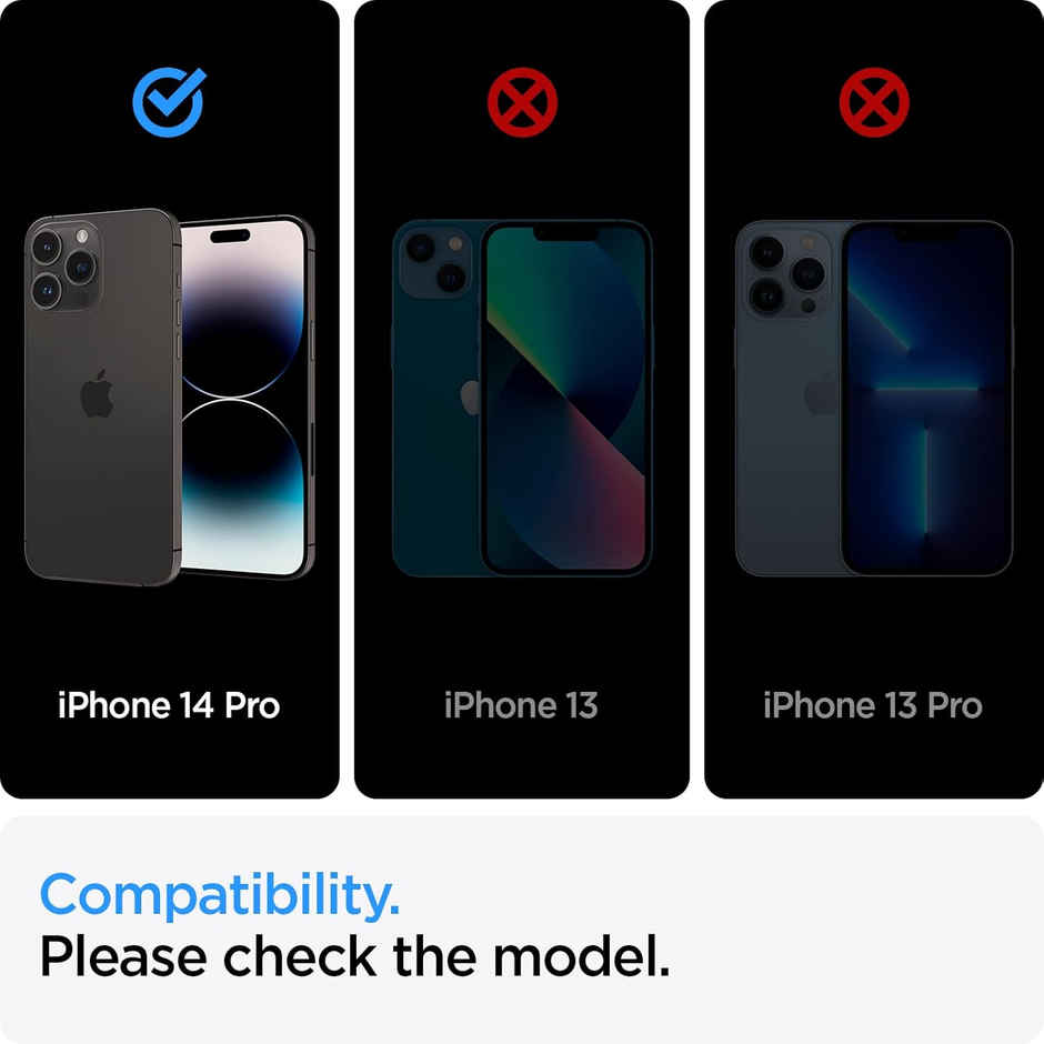 Spigen Alignmaster Tempered Glass Screen Protector Guard For Iphone 14 Pro - 2 Pack for Smartphone