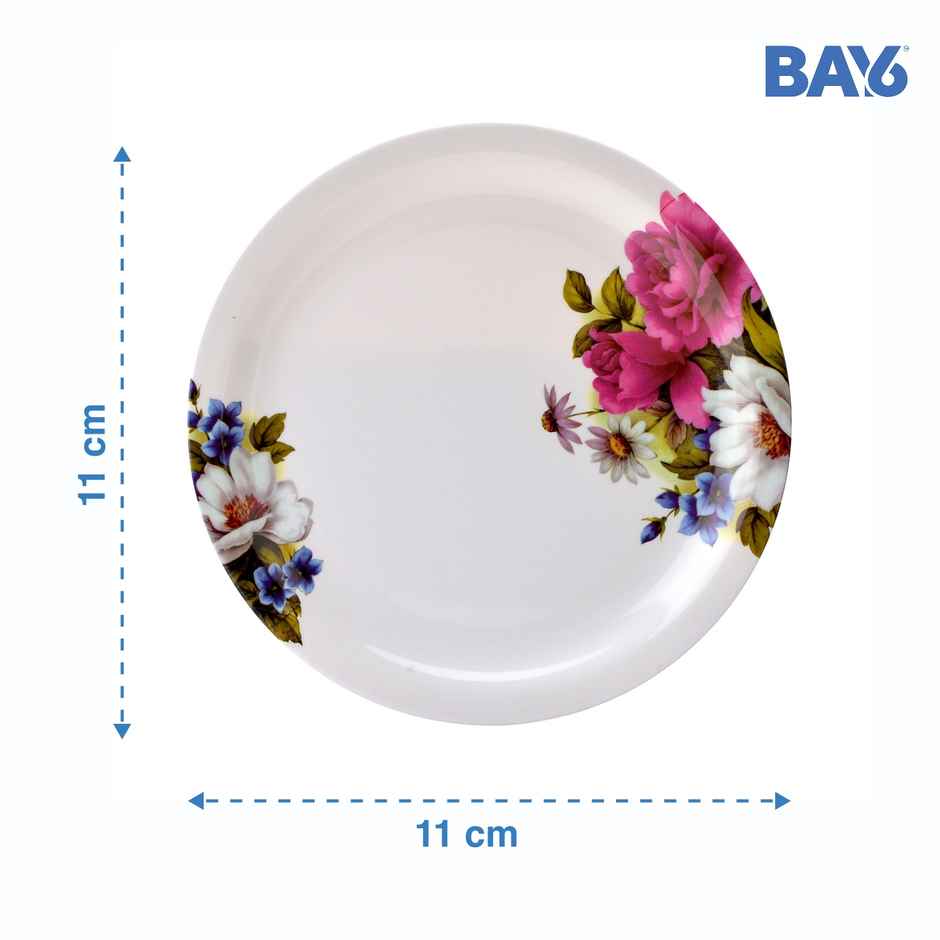 BAY6 Euro Series Round Melamine Dinner Plate -11" - Daisy Pink - Set of 4