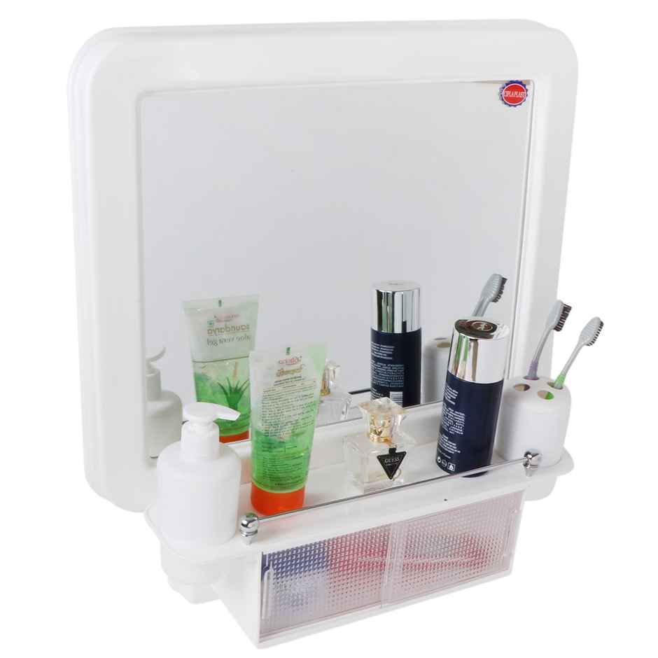 Cipla Plast Strong & Heavy Square D�cor Designer Mirror - White