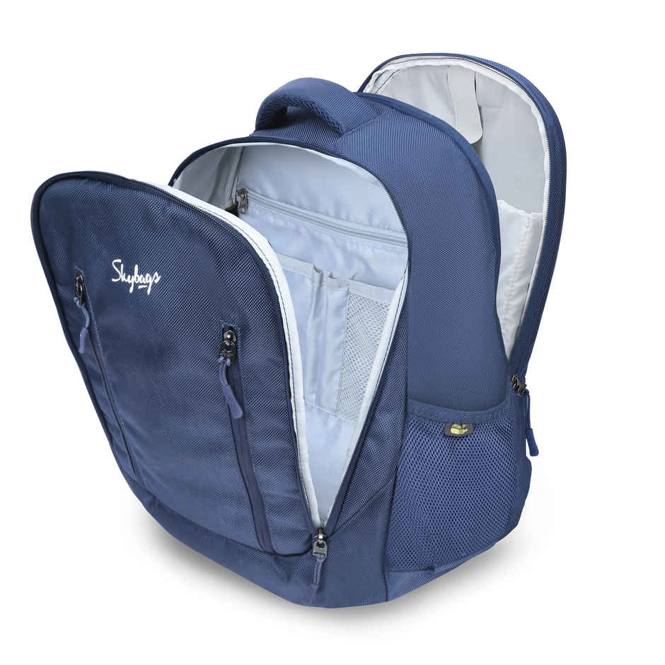 Skybags Unisex Solid Polyester 16 L Top Handle Laptop Backpack | Blue - 15.6 Inches