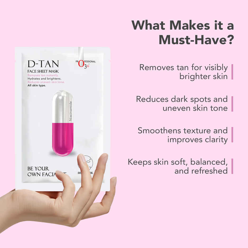O3+ Facialist D-tan Face Sheet Mask