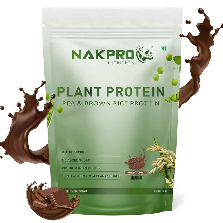 Nakpro Vegan Plant Protein Powder (Pea Protein & Brown Rice Protein) Chocolate -