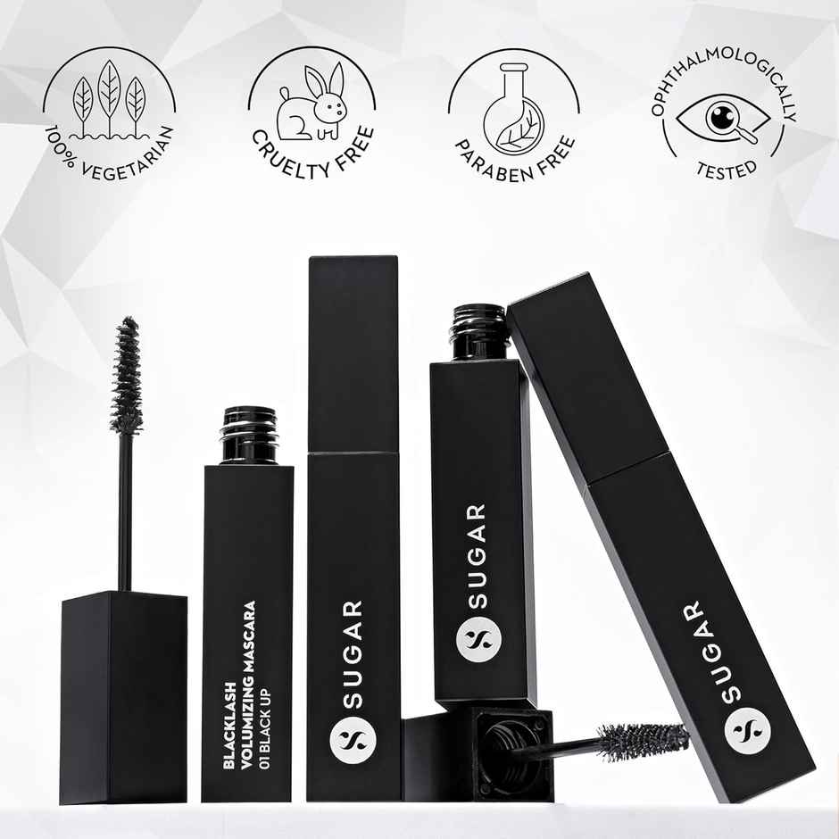 SUGAR Cosmetics Blacklash Volumizing Mascara | 01 Black Up