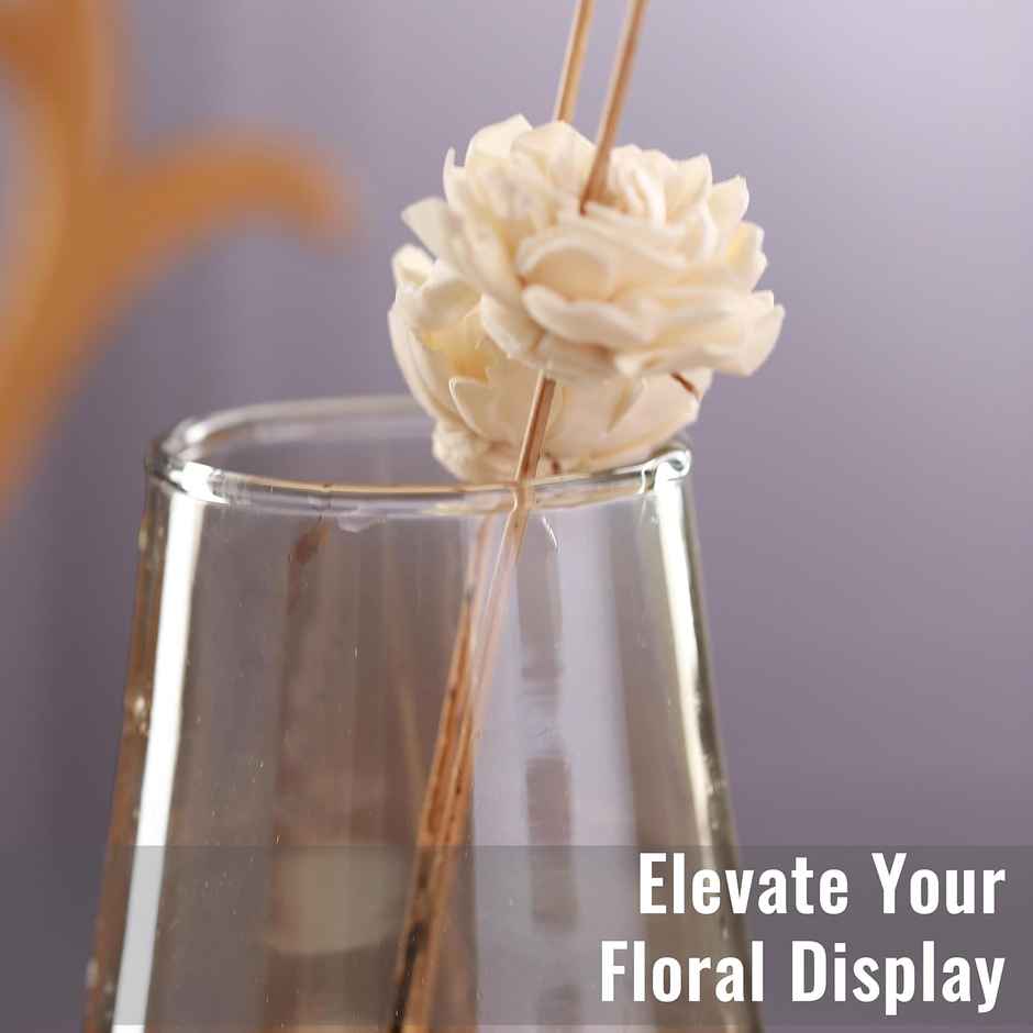 Tied Ribbons Decorative Glass Vase Without Flowers