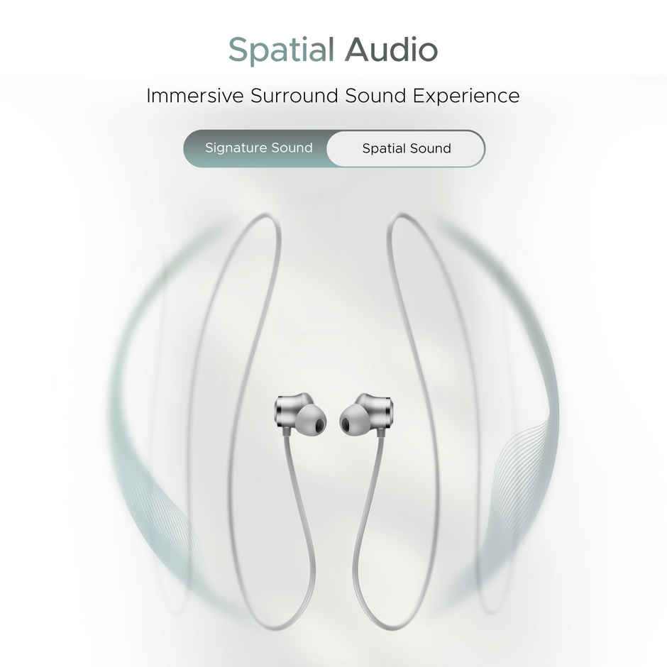 boAt Rockerz 255 Z Plus BT Neckband w/AI-ENx Tech, Spatial Audio, 50H Playback,(Slate Grey)