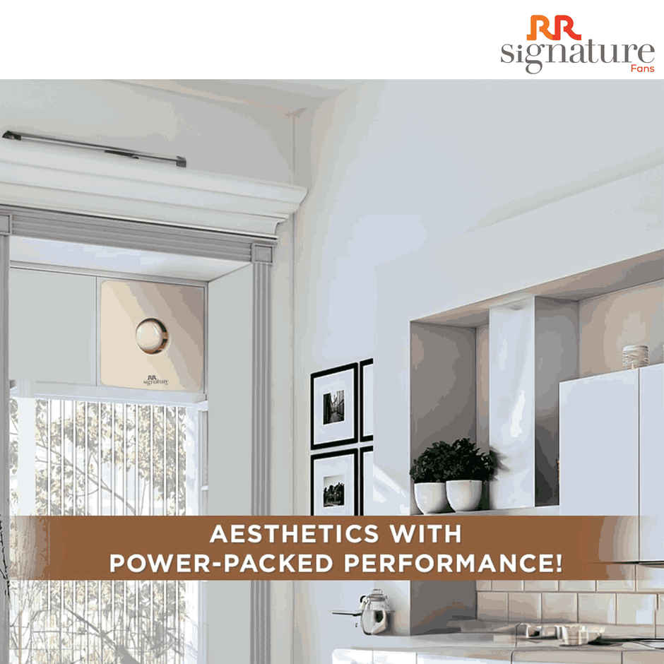 RR Signature Vento Air Exhaust Fan,150mm, High Speed,Noiseless, Anti-Rust, White