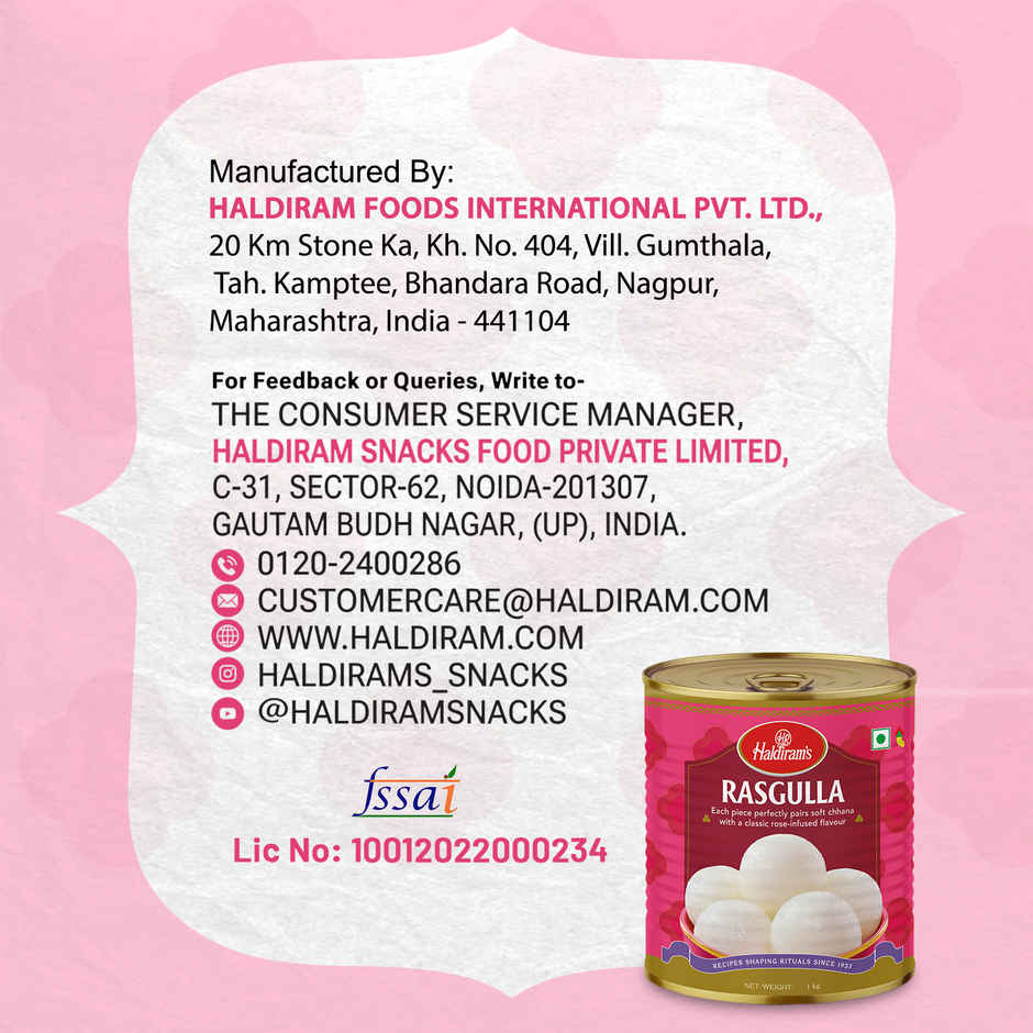 Haldiram's Rasgulla | Soft & Juicy Sweet