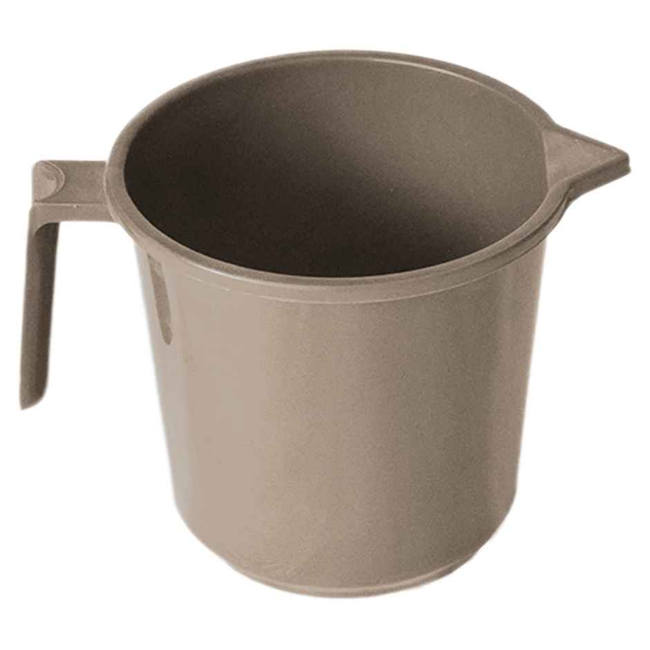 Kuber Industries Pack of 2 Plastic 1.5 Litre Lightweight | Unbreakable Bathroom Mug (Light Brown)
